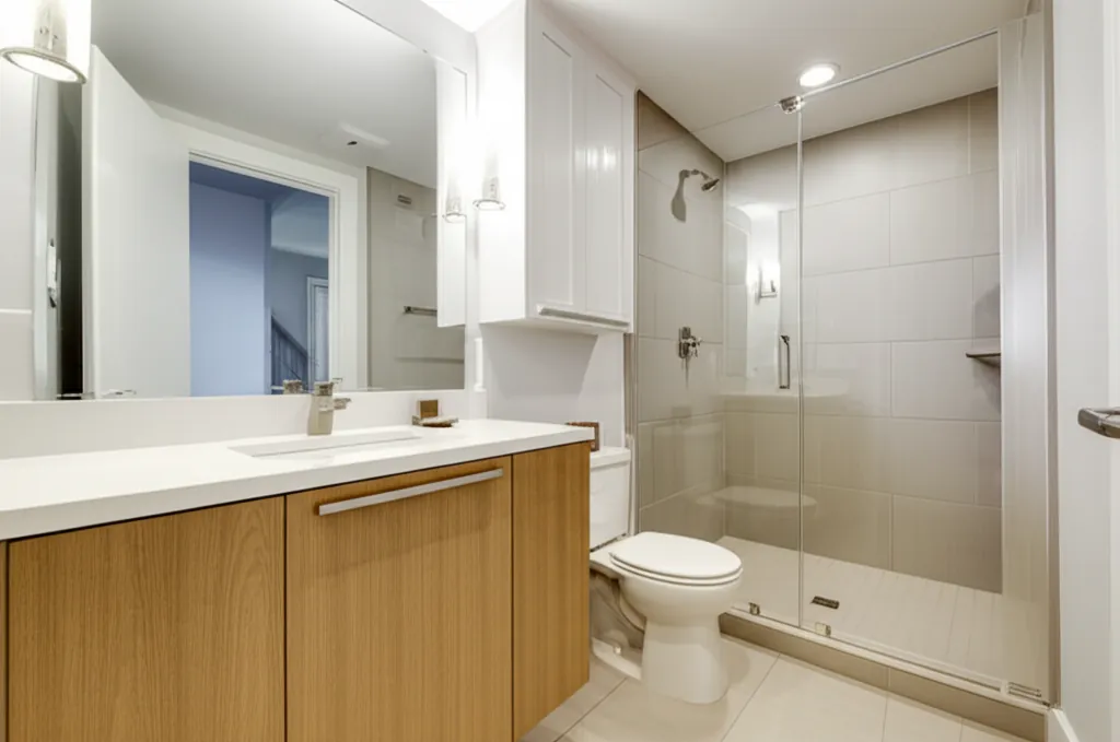 Space-Maximizing Small Bathroom Renovation in Clover Valley, Rocklin